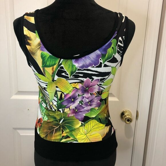 Joseph Ribkoff floral print jacket and shell tank top set, size 6 - Picture 15 of 16